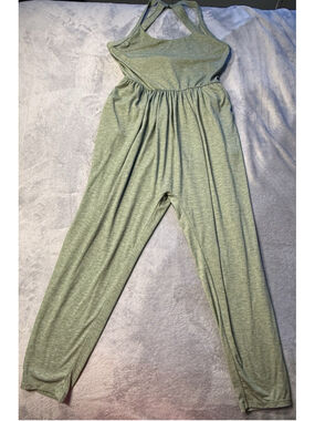 Halara Woman's Green Herem Casual Jumpsuit-Easy Peezy Large